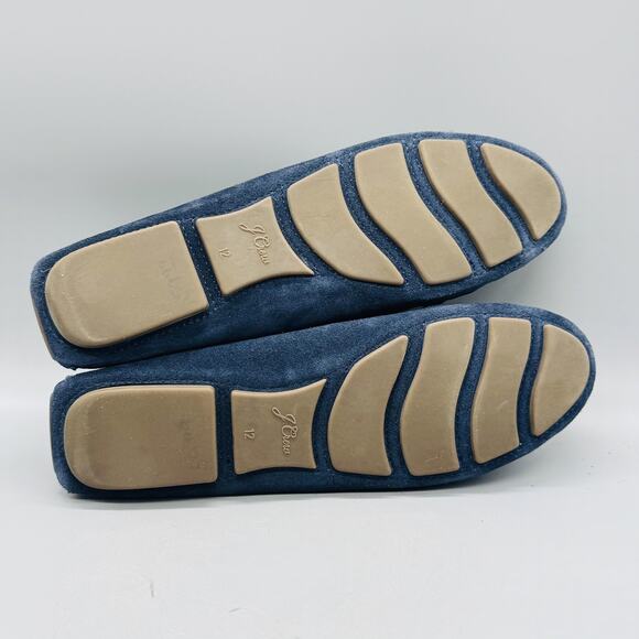 J Crew Shoes Mens 12 Blue Suede Moccasin Driver Loafers Slip On Casual Comfort main image 9